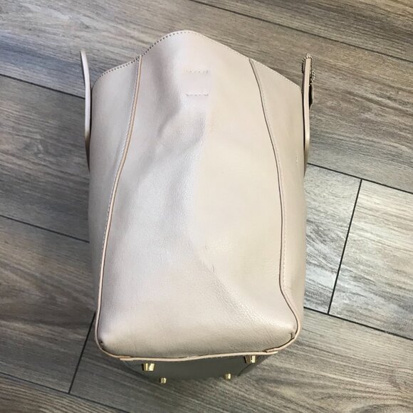 TMRW Studio Antonio Medium Leather Crossbody Bag Removable Inner Pouch Neutral - Picture 10 of 16